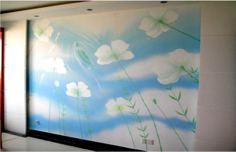 旬邑画墙绘怎么画好白云的蓬松感?