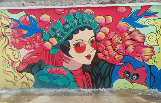 旬邑墙体彩绘-网红墙