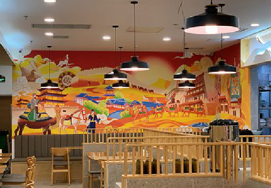 旬邑商业空间彩绘介绍。