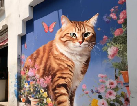 旬邑自己绘制有个性的手绘墙