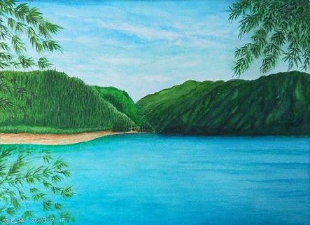 旬邑在墙绘中，如何绘画绿水青山？