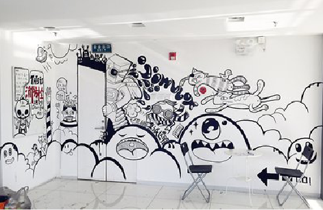 旬邑手绘墙并非传统涂鸦。